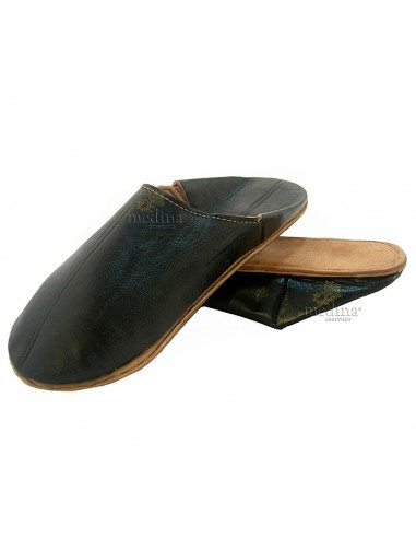 Babouche traditionnel marron babouche de Marrakech  bout rond