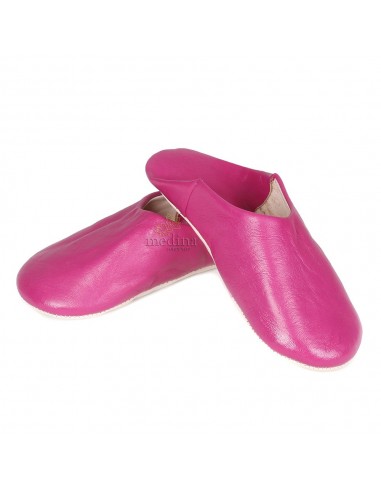 Babouche Kenza fuchsia Babouche marocaine en cuir vritable alliance du confort et de llgance