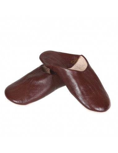 Babouche Kenza marron Babouche marocaine en cuir vritable alliance du confort et de llgance