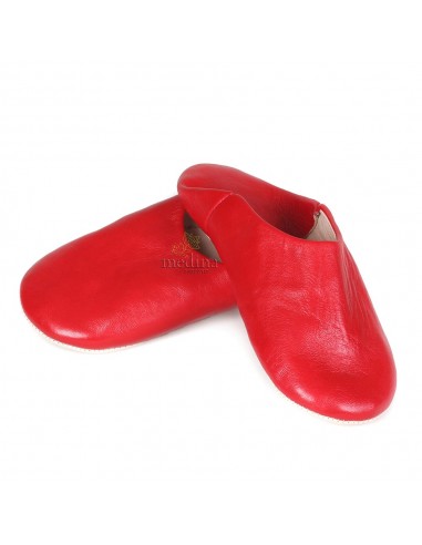 Babouche Kenza rouge Babouche marocaine en cuir vritable alliance du confort et de llgance
