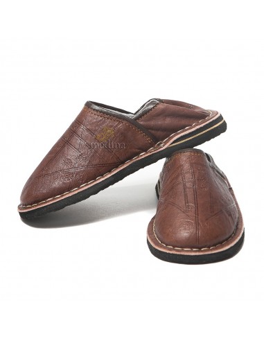 Babouche Touareg enfant mixte couleur marron babouches confortables et solides chaussons robustes