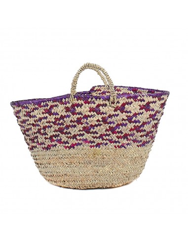 Panier marocain design avec poignes en corde trsse  motif unique