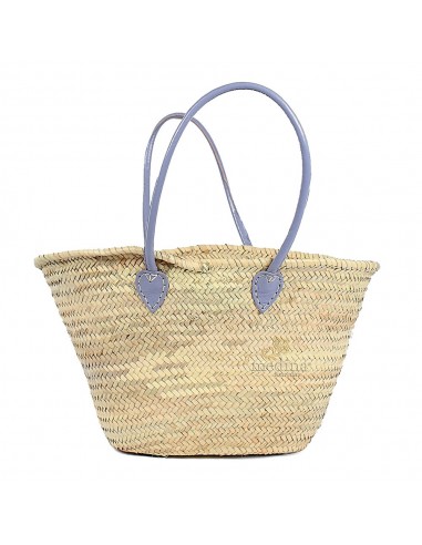 Panier marocain avec grandes poignes en cuir