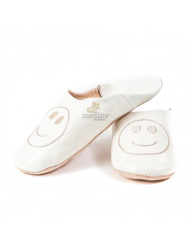 Babouche marocaine smile blanche