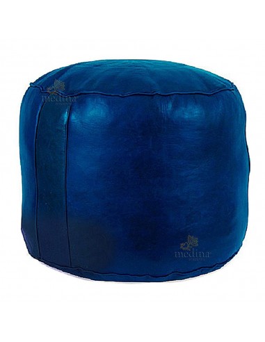 Pouf rond rosace bleu pouf fait main...