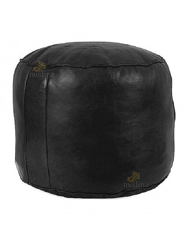 Pouf rond rosace Noir pouf fait main...