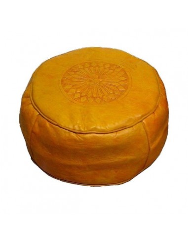 Pouf rond rosace Jaune pouf fait main...
