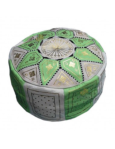 Pouf fassi en cuir Vert pomme pouf...
