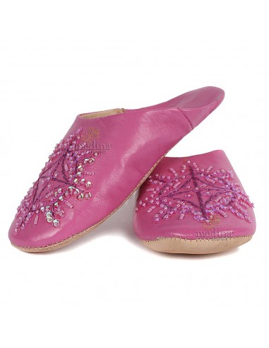 Babouche marocaine originales Paloma fuchsia