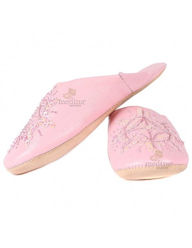 Babouche marocaine originales Paloma rose