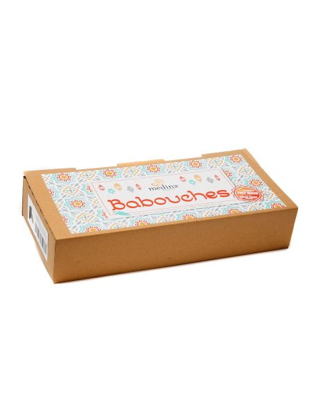 Babouche paillettes brodes babouche Femme modle Galia argent