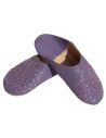 Babouche paillettes brodes babouche Femme modle Galia lavande