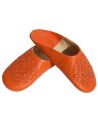 Babouche paillettes brodes babouche Femme modle Galia orange