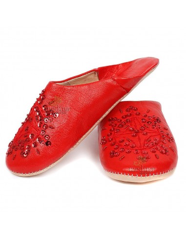 Babouche marocaine originales Paloma rouge
