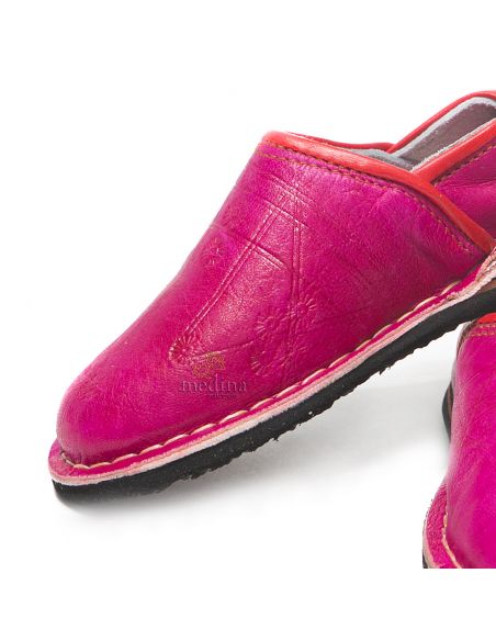 Babouche Touareg enfant mixte couleur fuchsia babouches confortables et solides chaussons robustes