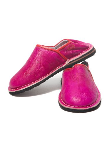 Babouche Touareg enfant mixte couleur fuchsia babouches confortables et solides chaussons robustes