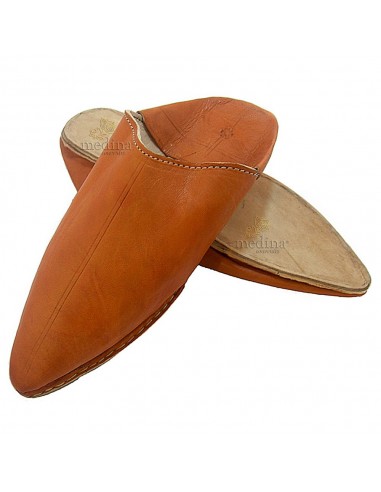 Babouche traditionnel caramel babouche de Marrakech  bout pointu