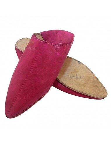 Babouche traditionnel fushia babouche de Marrakech  bout pointu