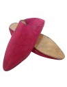 Babouche traditionnel fushia babouche de Marrakech  bout pointu