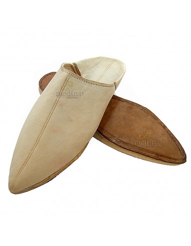 Babouche traditionnel naturel babouche de Marrakech  bout pointu